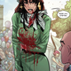 Moira MacTaggert, bleeding from her stomach, says "Fuck you" to Professor X.